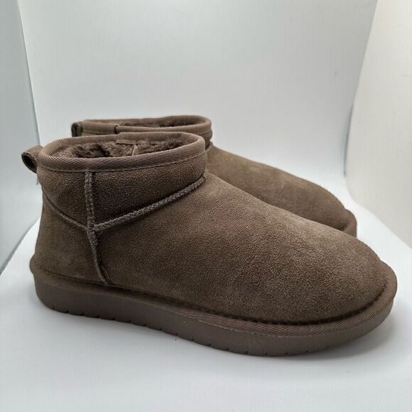 CUSHIONAIRE Women's pull on boot 8 WIDE BROWN - Picture 1 of 7